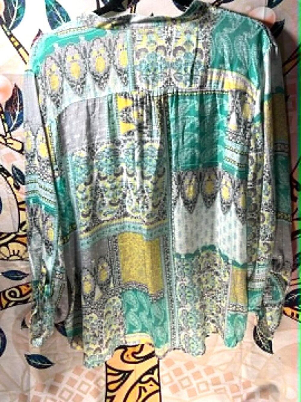 Ruby Rd. Patchwork Print Blouse – Size XL – Boho Multicolor - Picture 2 of 5